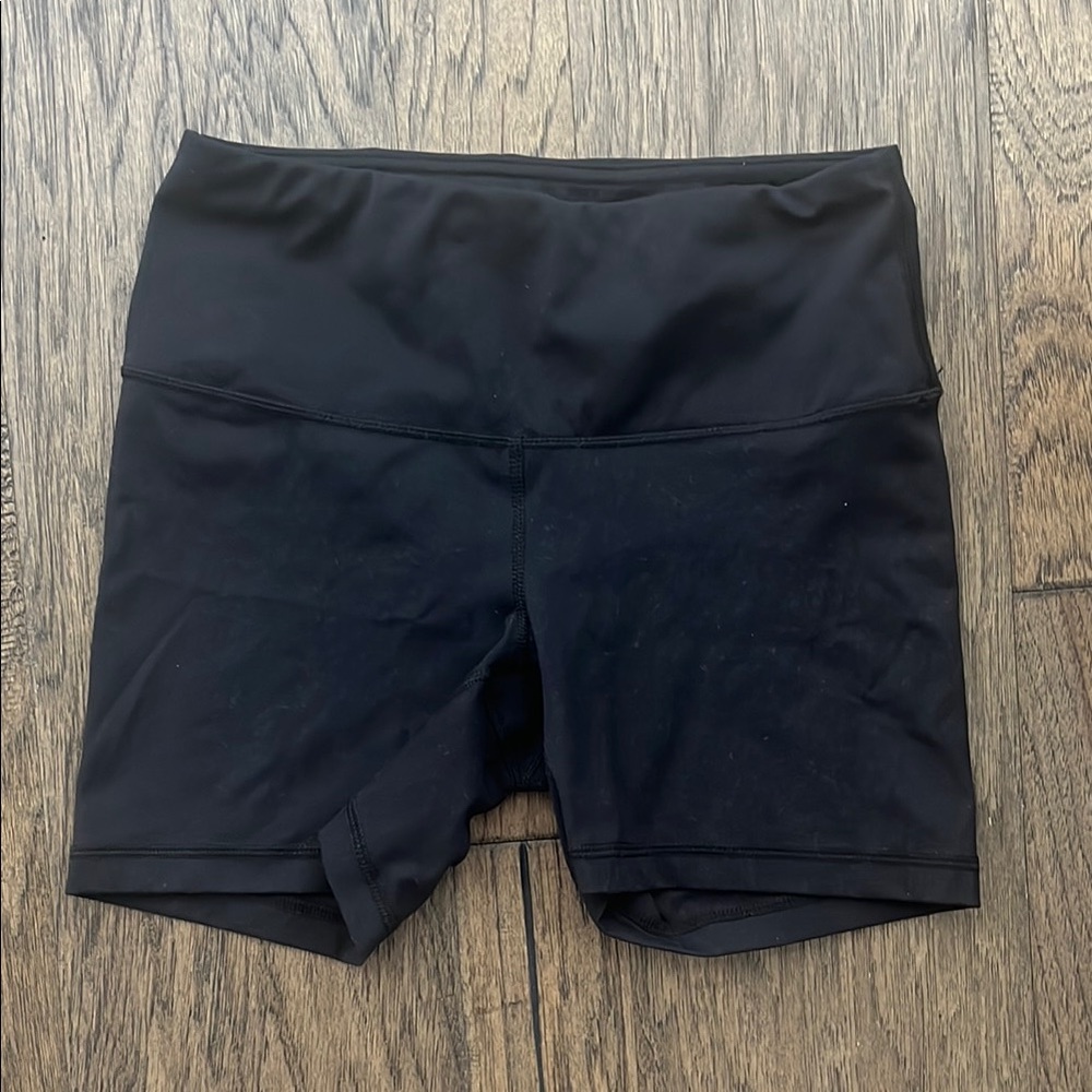 Yogalicious Black Bike Shorts with Stretchy Fit and Wide Waistband